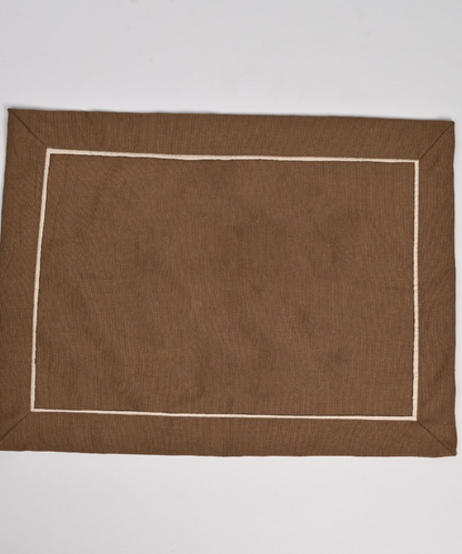 Table Mat With Offwhite Lining (Olive Green)