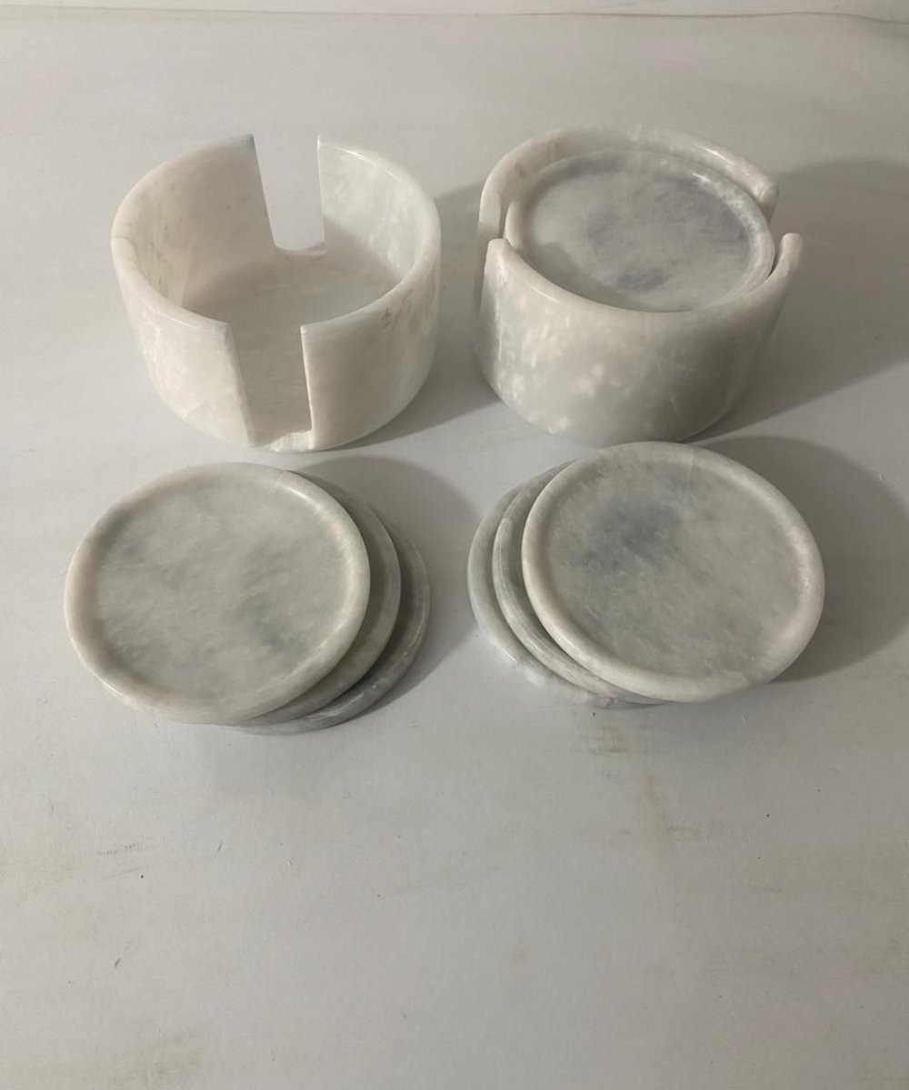 Marble Coasters (Ziyarat White)