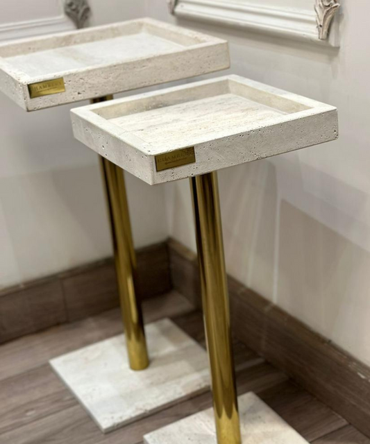 Travertine Nesting Table (Large  Size)