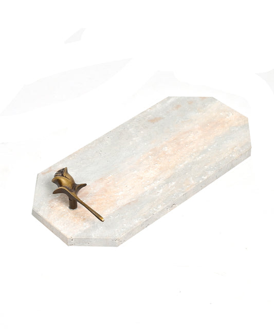 Rose Tray (Travertine)